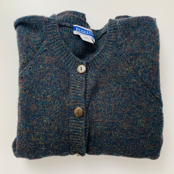 Pendleton Sweaters - Vintage Pendleton Wool Cardigan Multi Color Large
